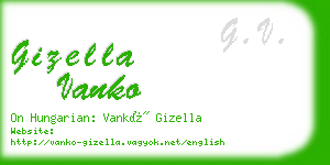 gizella vanko business card